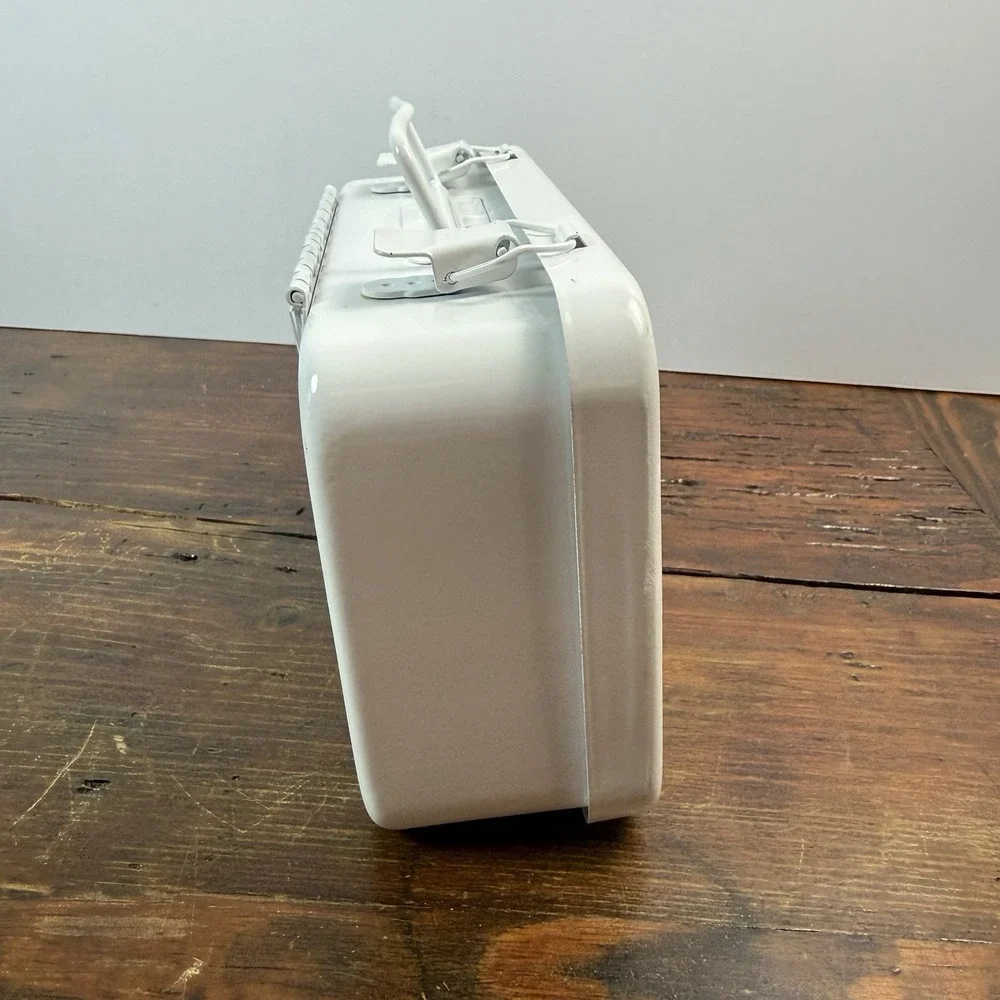 Vintage Verizon Bell Atlantic Telephone White Red Metal First Aid Kit